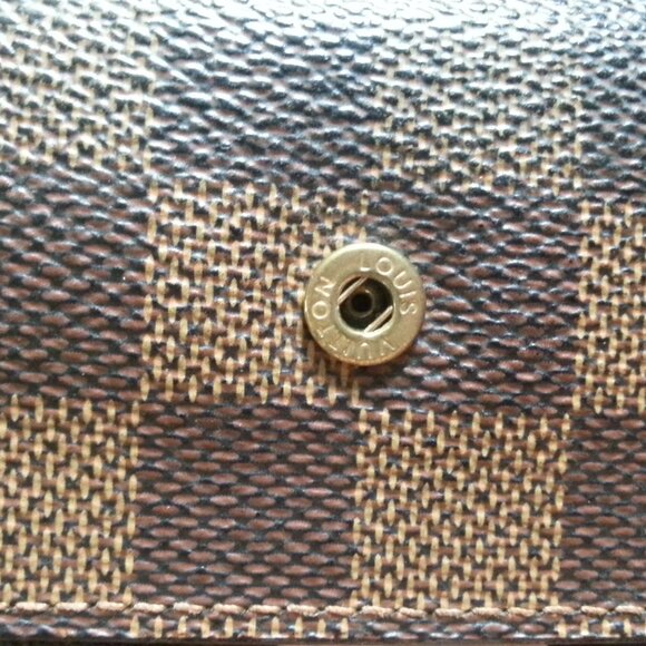 Vintage LV Louis Vuitton Damier Ebeine Leather Key Holder Case Unisex Men's - Picture 16 of 16